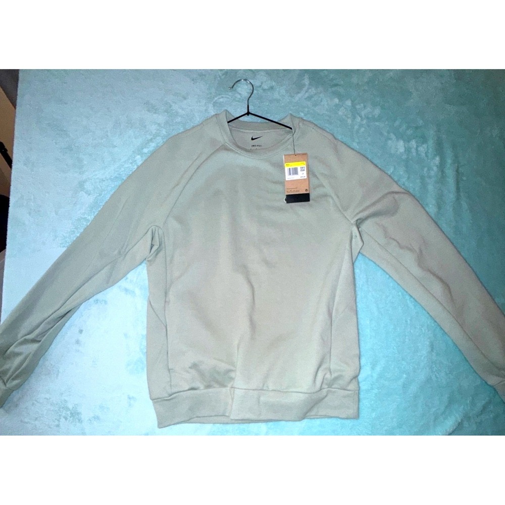 Nike Dri‎ Fit Men S NWT Training Pullover Sweatshirt Crewneck Light Green